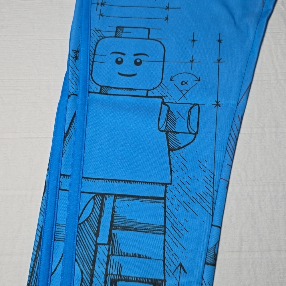 NWT Adidas x Lego® Tech Pack Tights Kids', Blue, Size L - Picture 6 of 13